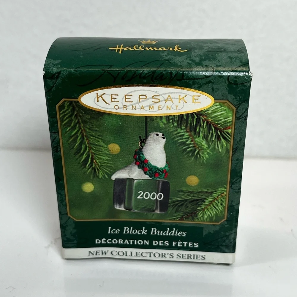 Ice Block Buddies`2000`Miniature-Seal-1 St In The Series,Hallmark Ornament- NOS